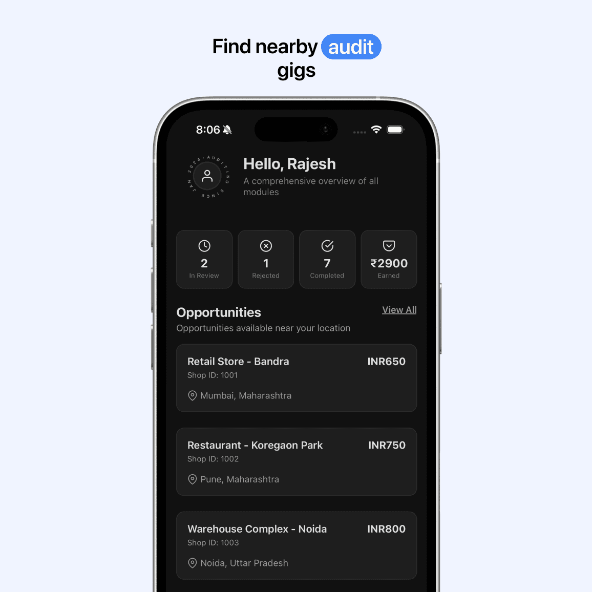 Find audit assignments near you.